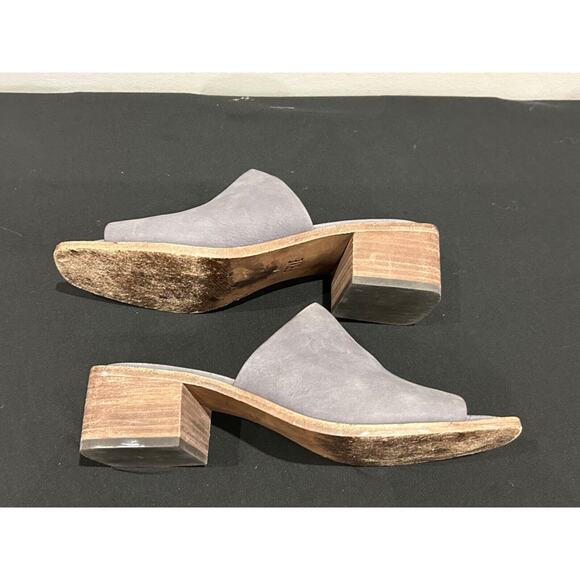 Women's FRYE Cindy Suede Block Heel Mule Sandals size 7M - Picture 8 of 9
